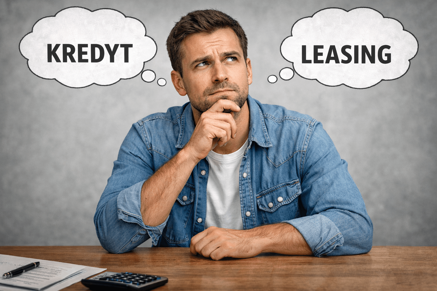 mężczyzna zastanawiający się nad wyborem